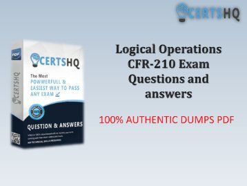New CFR-210 PDF Practice Exam Questions with Free Updates
