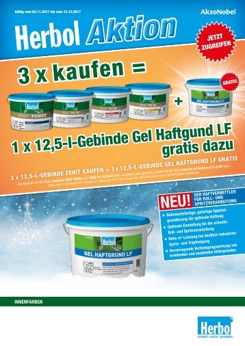 Herbol Innenfarben Aktion 02.11. - 15.12.17