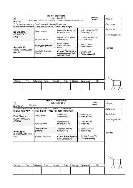 Katalog Hengstvorbesichtigungen Marbach/Donzdorf 2017 Ba-Wü