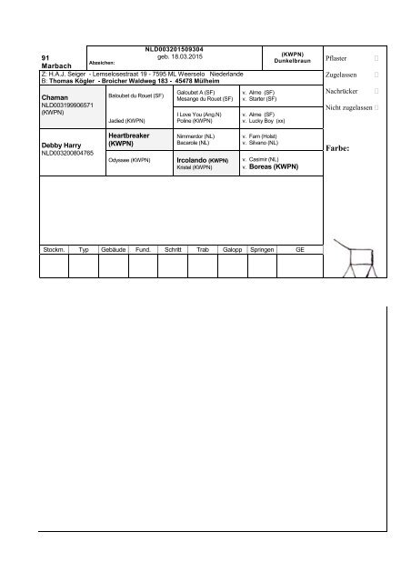 Katalog Hengstvorbesichtigungen Marbach/Donzdorf 2017 Ba-Wü