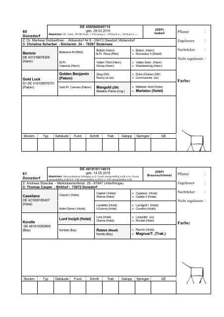 Katalog Hengstvorbesichtigungen Marbach/Donzdorf 2017 Ba-Wü