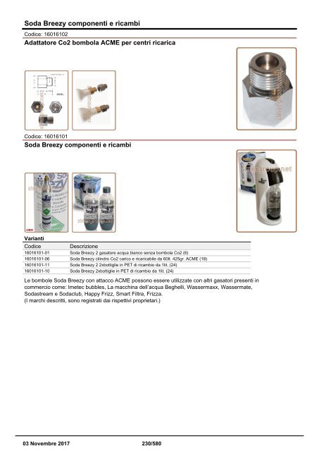 Depuratori Acqua Addolcitori Osmosi Inversa Catalogo 3 novembre 2017