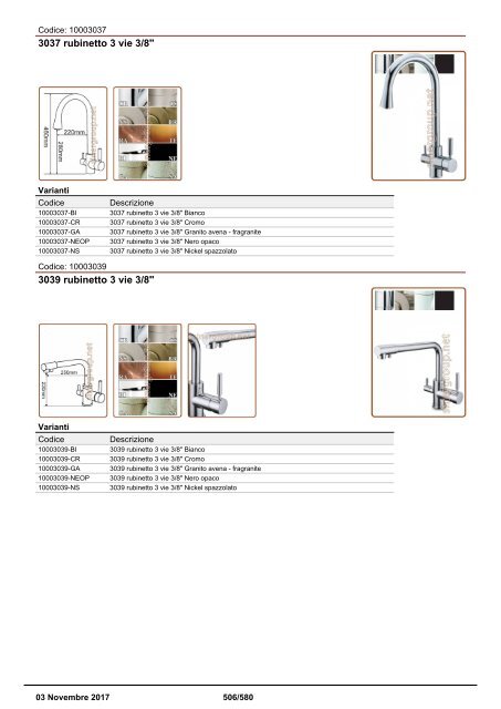 Depuratori Acqua Addolcitori Osmosi Inversa Catalogo 3 novembre 2017