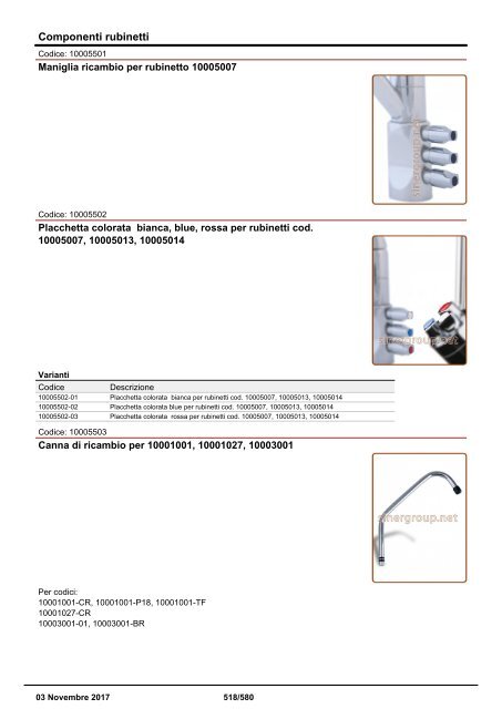 Depuratori Acqua Addolcitori Osmosi Inversa Catalogo 3 novembre 2017