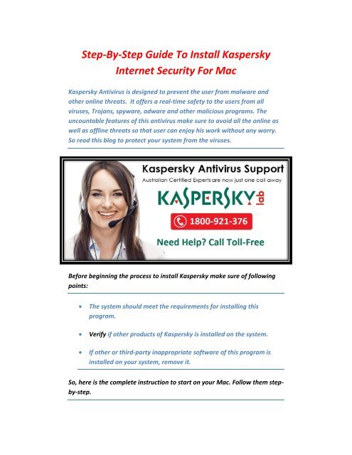 Step-By-Step Guide To Install Kaspersky Internet Security For Mac