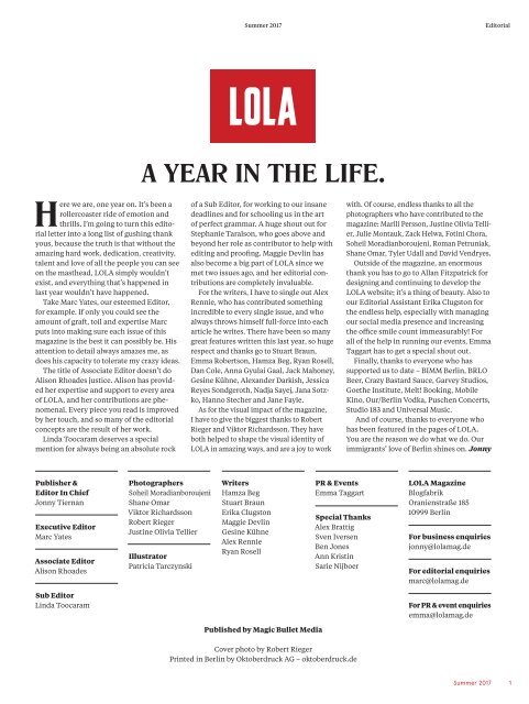 LOLA Issue Four