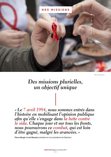 Rapport d'activité - Sidaction 2016