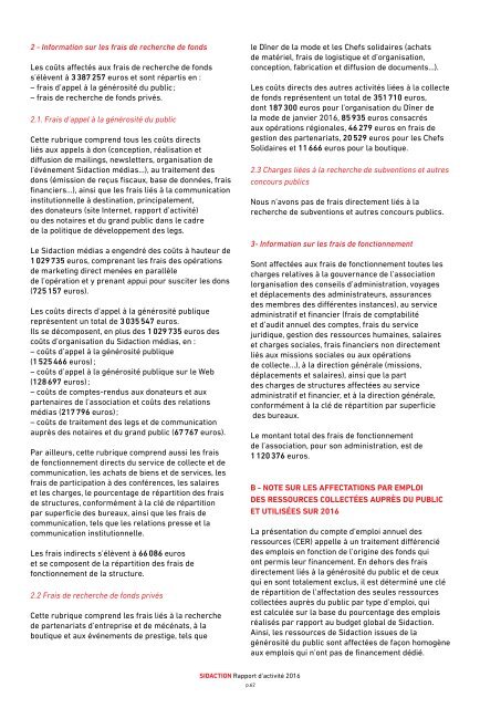 Rapport d'activité - Sidaction 2016