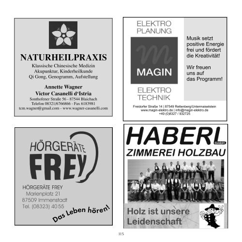 Oberallgäuer Meisterkonzerte Programm 2018