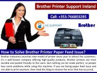 How to Solve Brother Printer Paper Feed Issue