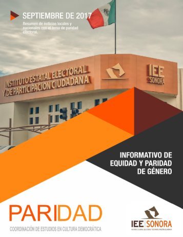 Septiembre 2017. Informativo de Equidad y Paridad de Género