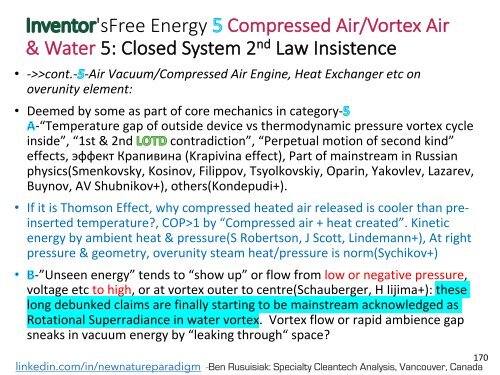 Tecnologie energetiche meno conosciute, pulite, a basso costo e abbondanti che possono cambiare il mondo / Less known, Clean, Low cost, Abundant Energy Technologies & Related Game Changing Applications