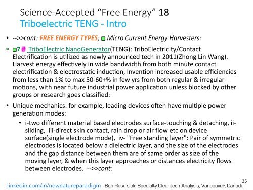 Tecnologie energetiche meno conosciute, pulite, a basso costo e abbondanti che possono cambiare il mondo / Less known, Clean, Low cost, Abundant Energy Technologies & Related Game Changing Applications