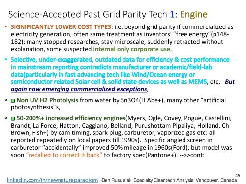 Tecnologie energetiche meno conosciute, pulite, a basso costo e abbondanti che possono cambiare il mondo / Less known, Clean, Low cost, Abundant Energy Technologies & Related Game Changing Applications