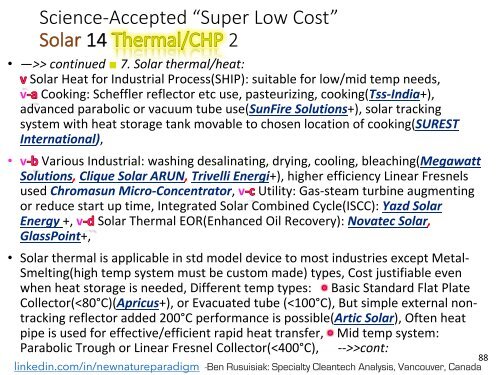 Tecnologie energetiche meno conosciute, pulite, a basso costo e abbondanti che possono cambiare il mondo / Less known, Clean, Low cost, Abundant Energy Technologies & Related Game Changing Applications