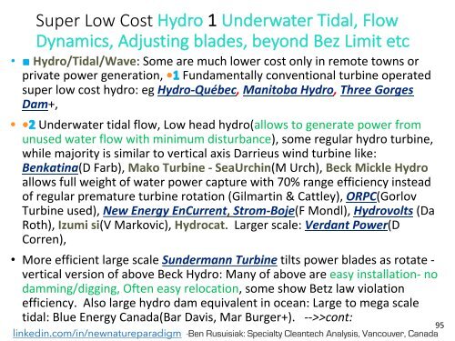 Tecnologie energetiche meno conosciute, pulite, a basso costo e abbondanti che possono cambiare il mondo / Less known, Clean, Low cost, Abundant Energy Technologies & Related Game Changing Applications