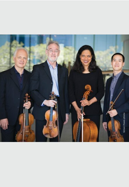 CAMA's Masterseries presents Juilliard String Quartet - Saturday, November 11, 2017 - Program Magazine