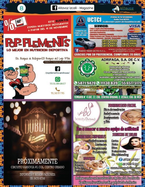 Revista Altavoz Izcalli  25va Edición OCTUBRE 2017