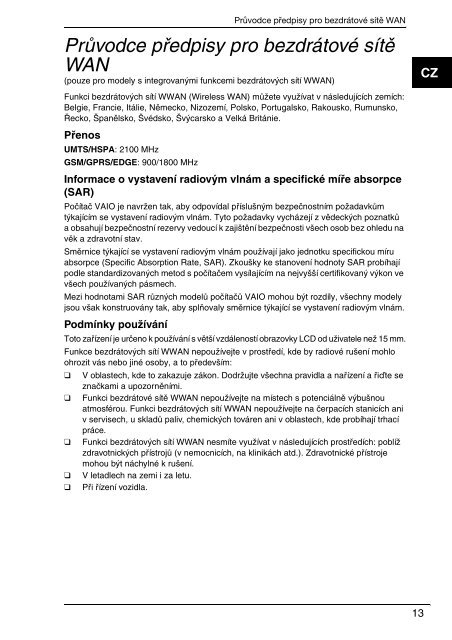Sony VGN-Z46VRN - VGN-Z46VRN Documenti garanzia Slovacco