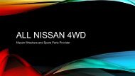 Nissan Car Service in Melbourne - All Nissan 4WD