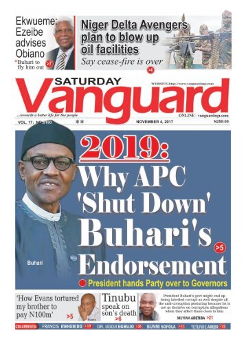 04112017 - 2019: Why APC 'Shut Down Buhari's Endorsement'