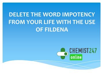 Use Fildena And Treat Your Erectile Disorder
