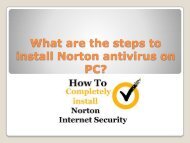 What are the steps to install Norton antivirus on PC 