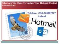 What Are The Steps To Update Your Hotmail Contact Information?