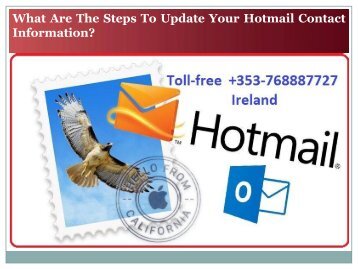 What Are The Steps To Update Your Hotmail Contact Information?