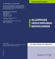 ALLGEMEINE VERSICHERUNGS- BEDINGUNGEN - Barclaycard