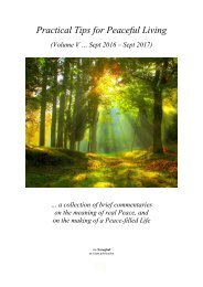 Practical Tips for Peaceful Living - Vol V (Sept 16 to Sept 17)