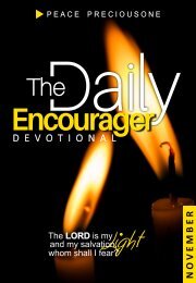 THE DAILY ENCOURAGER DEVOTIONAL - NOVEMBER EDITION