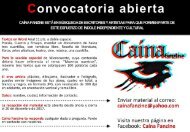 Convocatoria Caína Fanzine Segundo Número