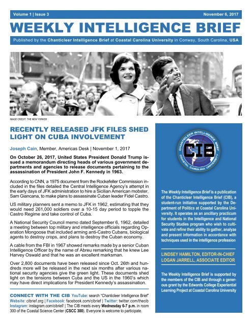 CIB Weekly Intelligence Brief | Vol. 01 | Iss. 03