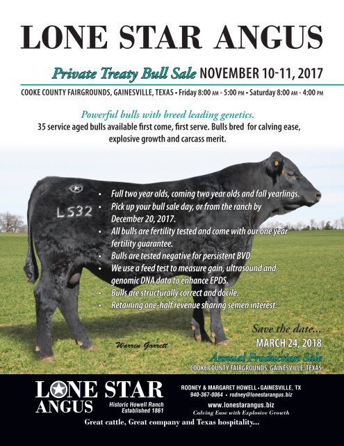 Lone Star Angus Fall Bull Sale Catalog