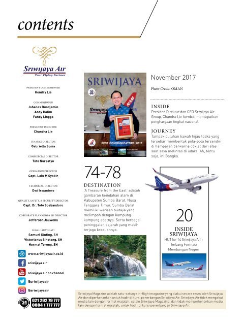 Sriwijaya Magazine November 2017