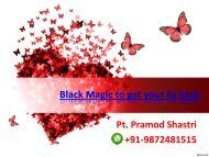 Black Magic to get your Ex Back