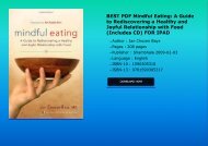 BEST PDF Mindful Eating A Guide to Rediscovering a Healthy and Joyful Relationship with Food 