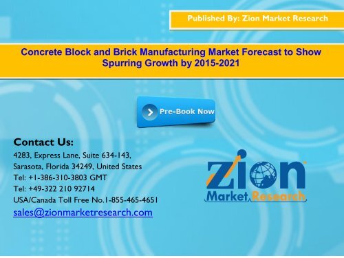 Global Concrete Block and Brick Manufacturing Market, 2015-2021