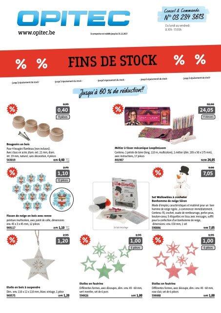 OPITEC Fins de stock 2017 Belgique-Français (T011)