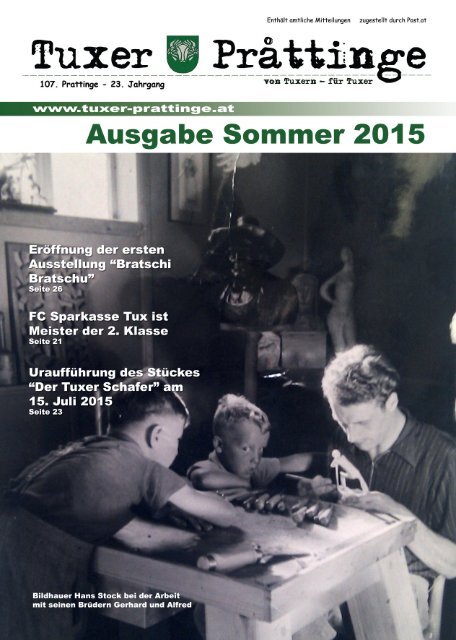 Tuxer Prattinge Ausgabe Sommer 2015