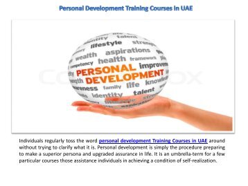 Personal Development Training Courses in UAE