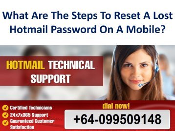 What Are The Steps To Reset A Lost Hotmail Password On A Mobile?