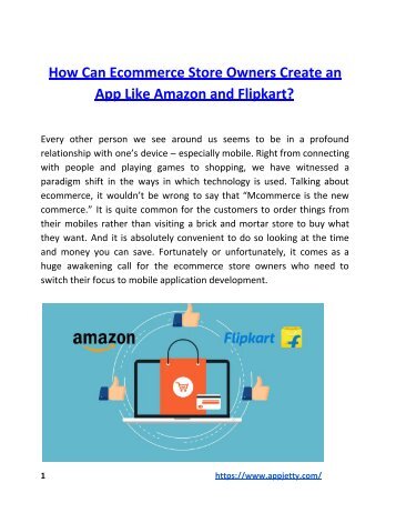 How Can Ecommerce Store Owners Create an App Like Amazon and Flipkart?