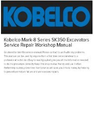 Kobelco Mark-8 Series SK350 Excavators Service Repair Workshop Manual