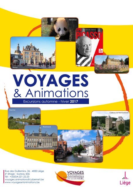 Voyages et Animations - Excursions - automne-hiver 2017