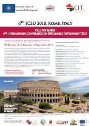 Sustainable Development Conference ICSD 2018