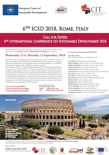 Sustainable Development Conference ICSD 2018