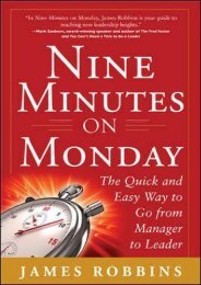 FREE [DOWNLOAD] Nine Minutes on Monday: The Quick and Easy Way to Go From Manager to Leader James Robbins Trial Ebook