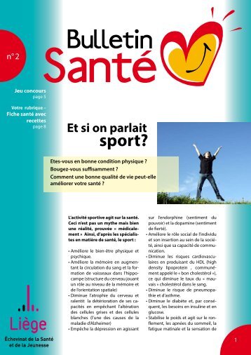 Bulletin santé N°2 - Et si on parlait sport ?